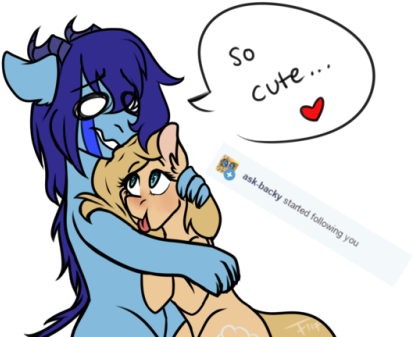 So This Lil Cutie @ask-backy Followed Me A While Ago - Cartoon (500x349)