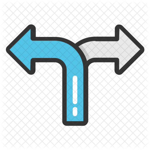 Splitting Road Icon - Rotational And Reflectional Symmetry (512x512)