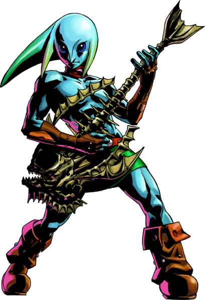 Mm3d Zora Link Artwork - Zelda Majoras Mask Zora (409x599)