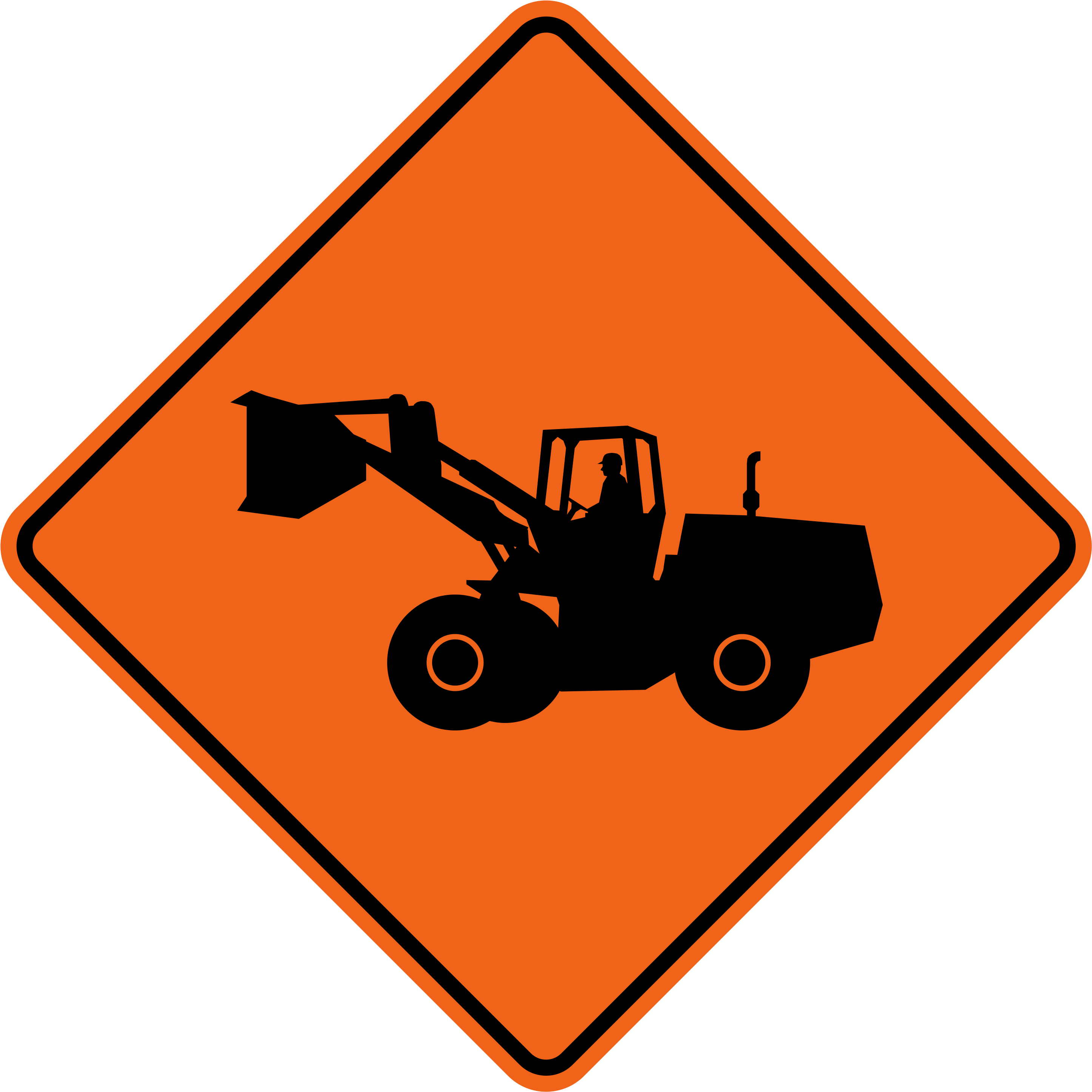 Colombia Road Sign Spo-02 - Truck (2904x2904)