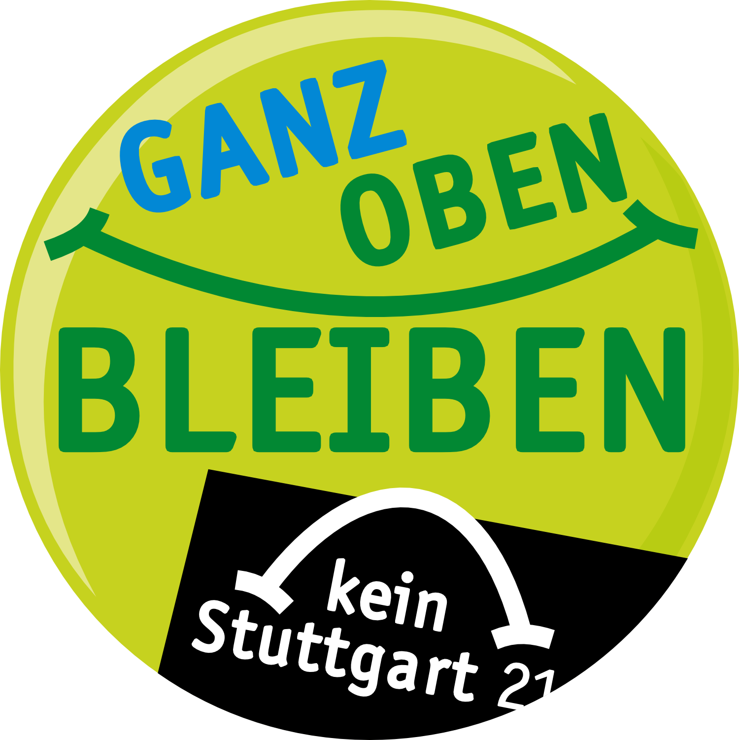 Ganz Oben Bleiben Button - Circle (1500x1501)