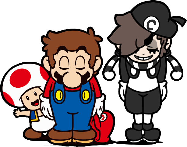 #greetings =d #supercaterina #supermario #toadpic - Mario And Toad 2d (637x498)