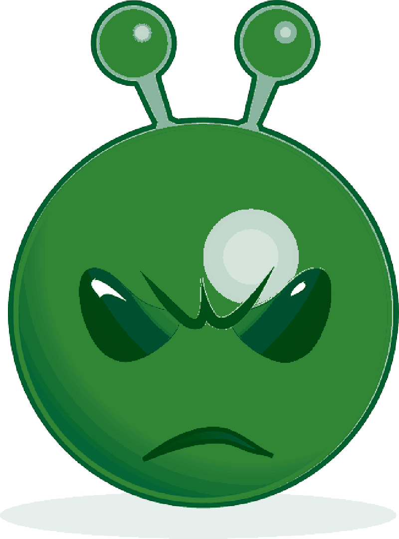Green, Alien, Cartoon, Smiley, Unhappy - Green Alien Face Emoji (800x1080)