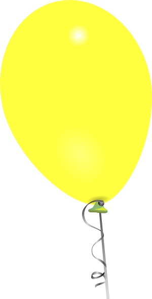 Yellow Balloon Clip Art At Clker - Clip Art (300x590)