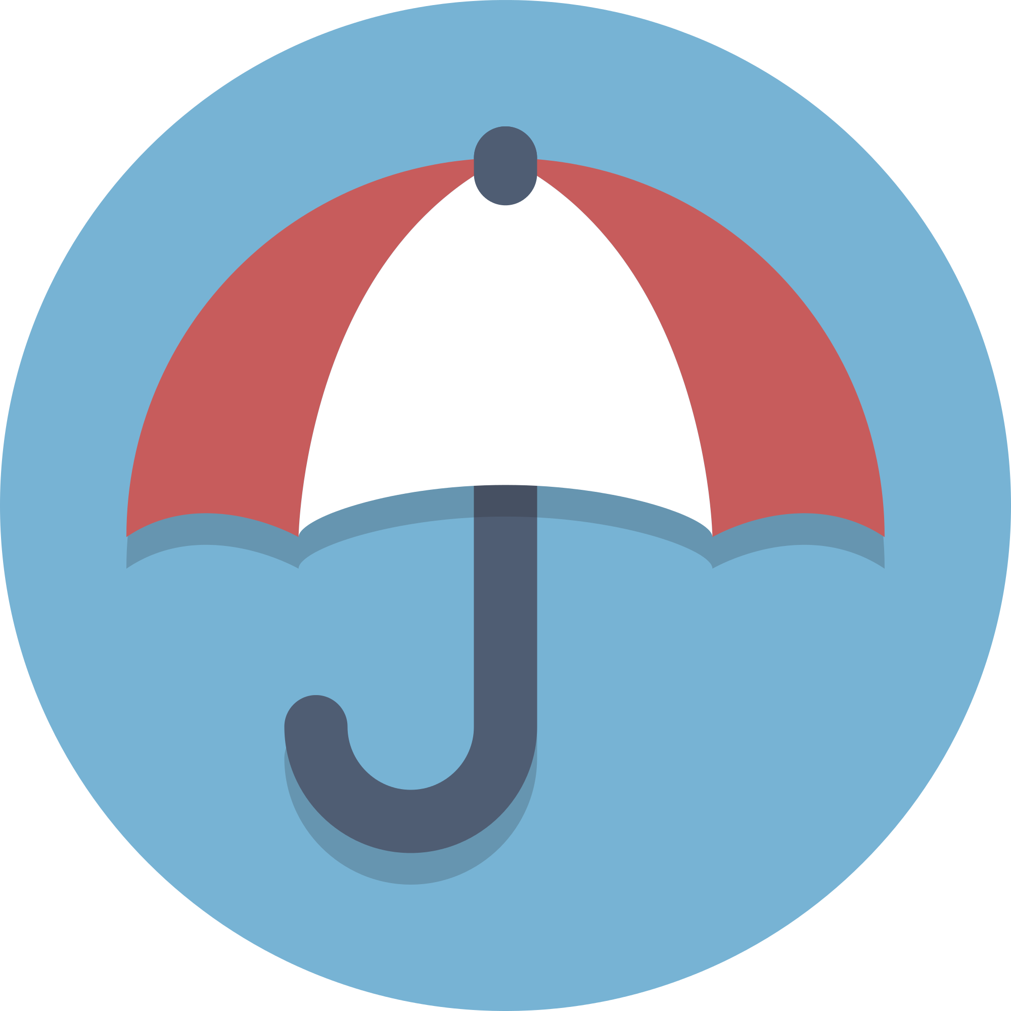 Open - Umbrella Flat Icon Png (2000x2000)