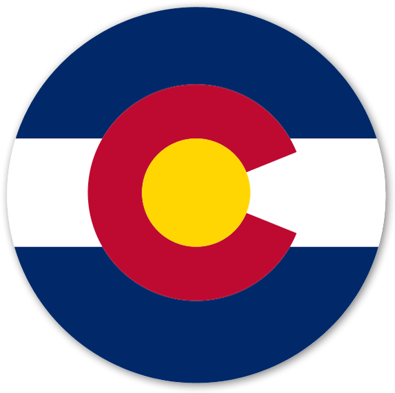 Colorado Circle Flag Sticker - Colorado Flag Circle (600x600)