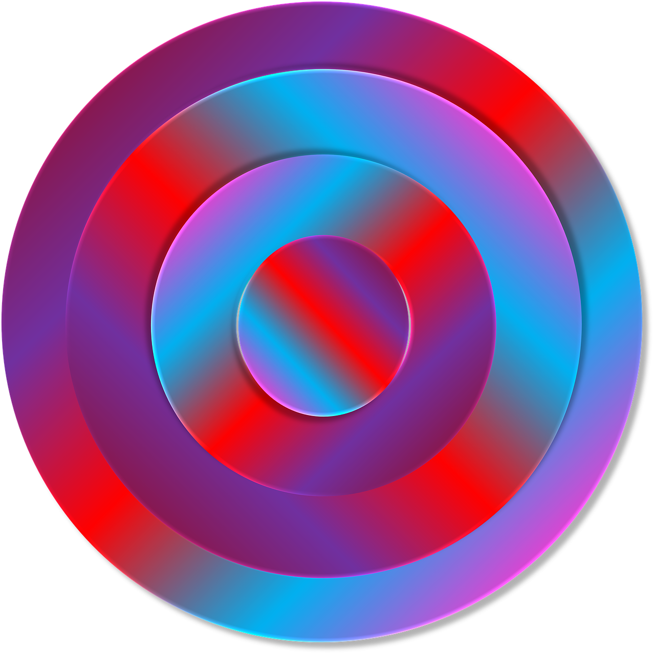 Vivid 3d Circle Shapes Png Image - Circle (1280x1280)