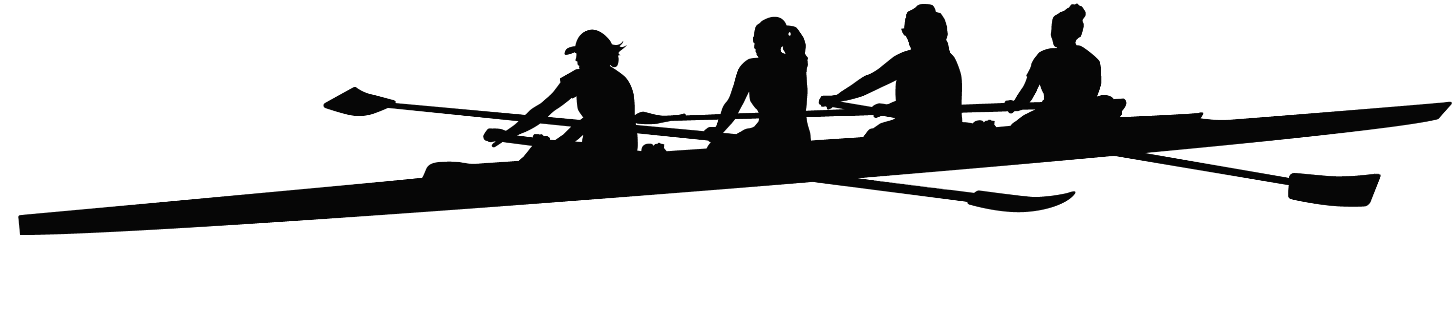 Rowing Team Silhouette Png - Rowing Png (3000x1024)