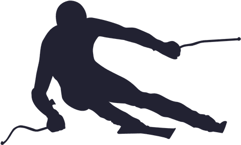 Mountain Climber Silhouette - Skier Turns (512x512)