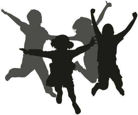 Silhouette Child - Jumping - Silueta Niños (512x512)