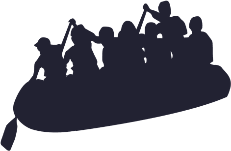 River Rafting Silhouette Transparent Png - Rafting Icon Transparent Background (512x512)