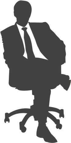 Business Executive Sitting Silhouette - Sitting (512x512)