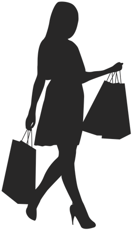 Girl Shopping Silhouette 5 By Vexels - Girl Shopping Silhouette Png (512x512)