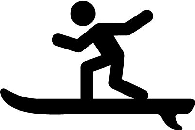 Surf Silhouette Vector - Icono Surf Png (400x400)