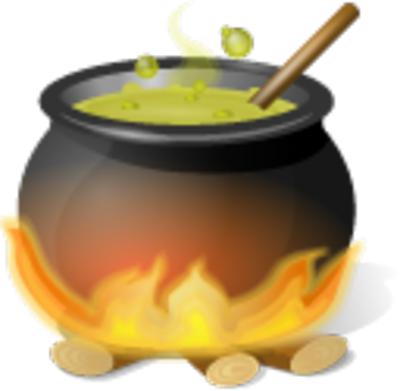 Soup Clipart Soup Kettle - Cauldron (400x391)