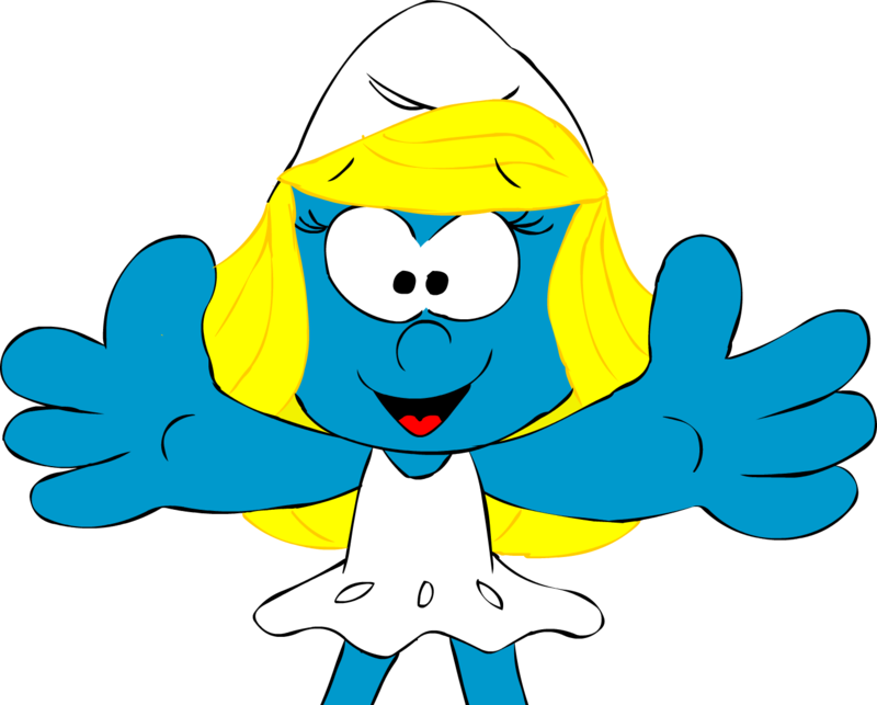 Smurfette Hugging You By Newportmuse - Smurfette Hug Clumsy (800x643)