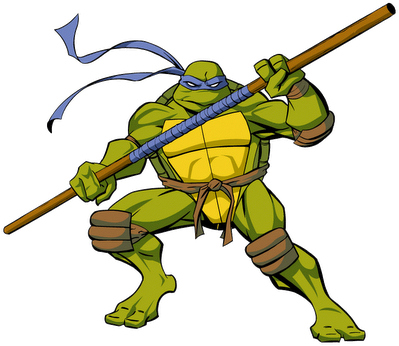 Ninja Turtle Donatello 4 - Ninja Turtle With Staff (399x346)