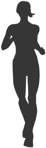 Jogging Transparent Background - Woman Silhouette (512x512)