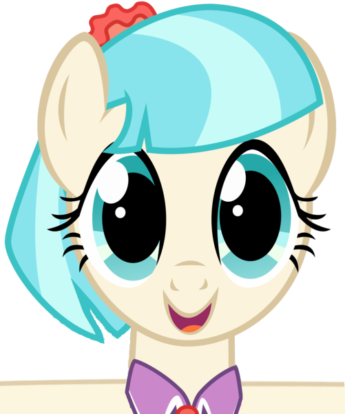 Rarity Applejack Pony Hair Face Facial Expression Nose - Coco Pommel Nose (501x601)