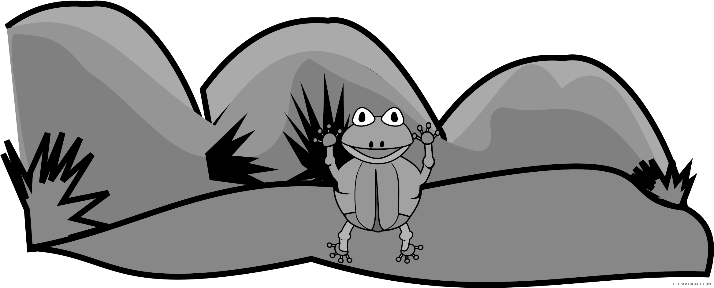 Frog Animal Free Black White Clipart Images Clipartblack - Clip Art (2333x2500)