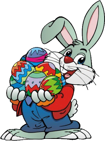 Gify Nena - Velikonoční Obrázky - Easter Bunny Animated Gif (367x482)