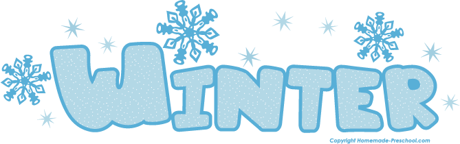 Free Winter Clipart - Winter Word Png (669x210)