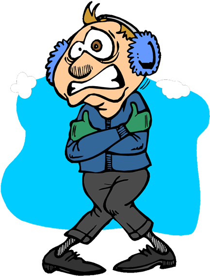 Bad Weather Clipart - Freezing Person Cartoon - (750x982) Png Clipart ...