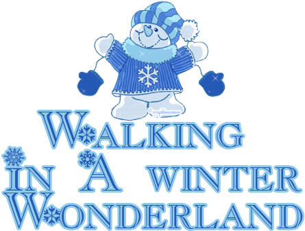Saying Clipart Winter Wonderland - Walking In Winter Wonderland (450x356)