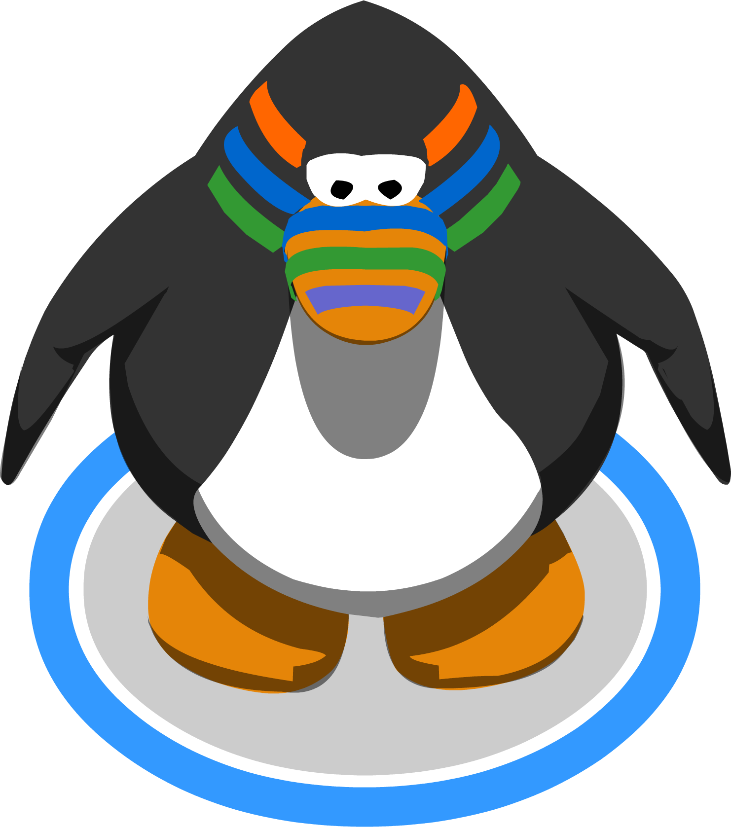 Adventure Face Paint In-game - Penguin With A Tie (1482x1677)