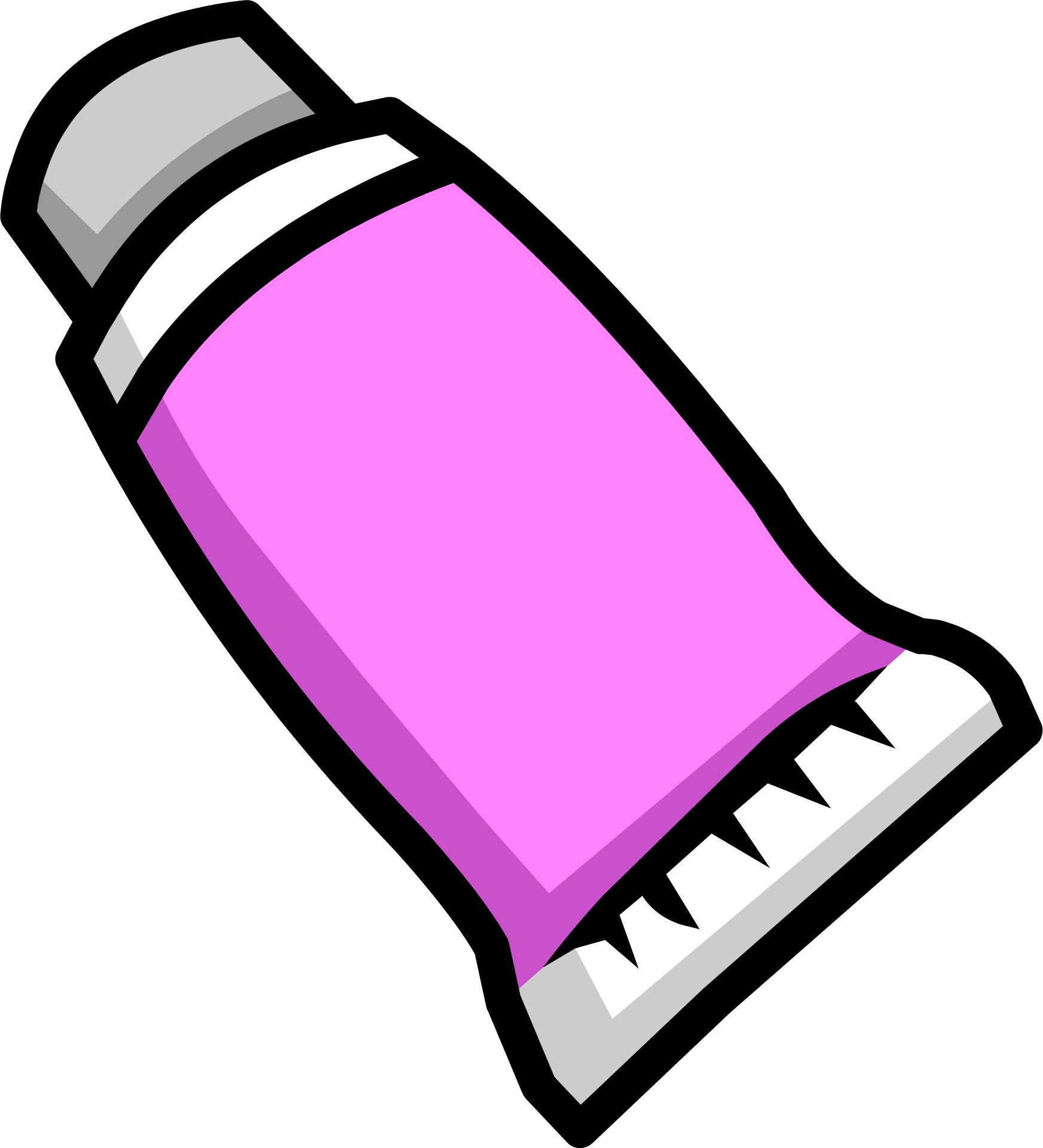 Pink Face Paint - Club Penguin Pink Face Paint (1745x1920)