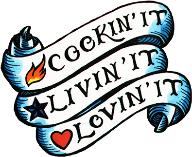 4224017 - Guy Fieri Food Cookin It Livin It Lovin It (400x343)