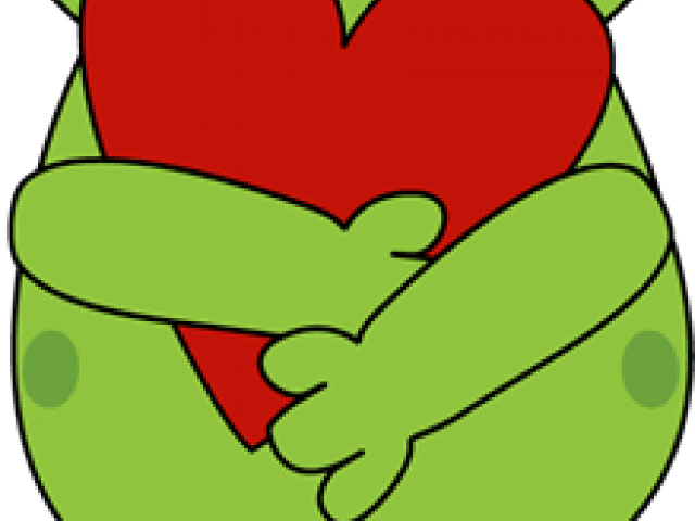Green Frog Clipart Heart Clipart - Ranita Enamorada Animada (640x480)
