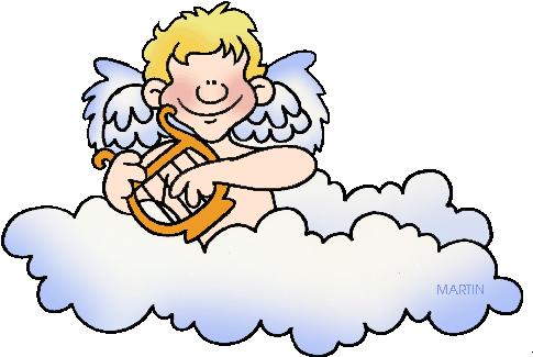 Bible Clip Art By Phillip Martin, Angel In The Clouds - Bybelverhale Vir Kinders Vol 1 (cd) (502x346)