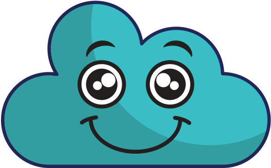 Cloud Computing Character Isolated Icon - Illustration (550x550)