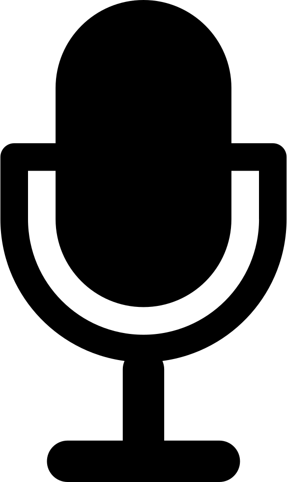 Microphone Black Shape Comments - Scalable Vector Graphics (584x980)