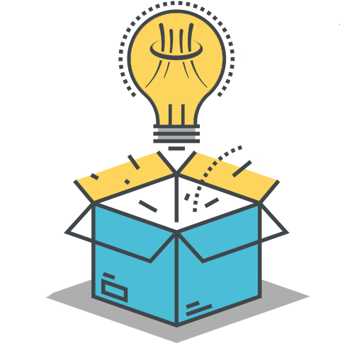 Out Of The Box Thinking Icon (489x506)