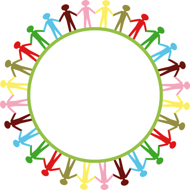 Com/en/globe World Earth Hands People 304586/ - We Are One Big Family (720x720)