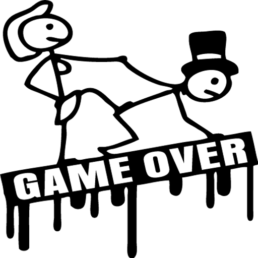 Game Over With Bride And Groom - Bride And Groom Game Over (512x512)