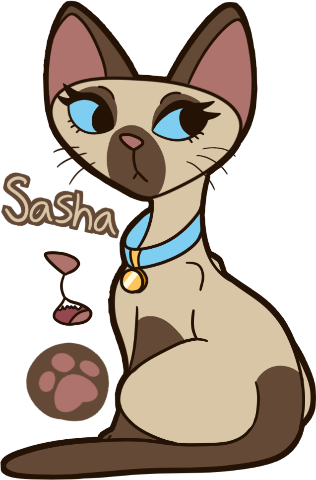 Warrior Cats Sasha Wc Kittypet Loner Rouge - Cat Grabs Treat (800x979)
