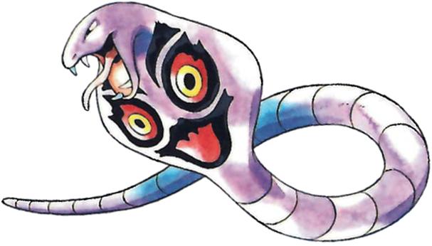 Arbok Pokemon Red Blue Official Art Render - Arbok Official Art (607x346)