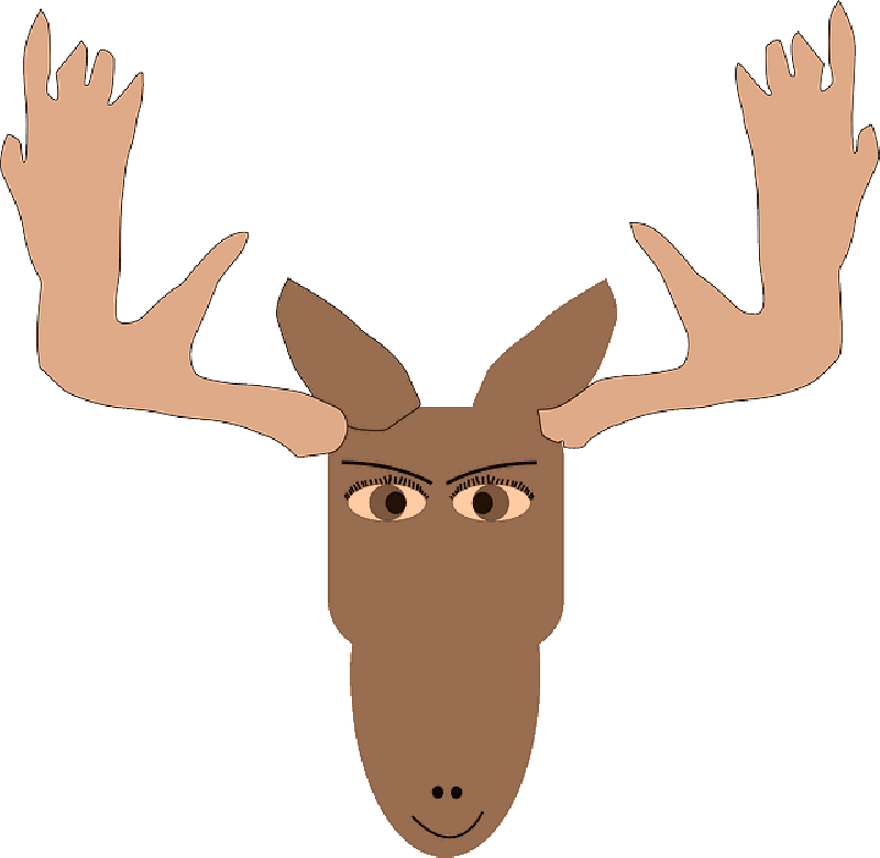 Winter - Cartoon Moose Head Mugs (800x780)