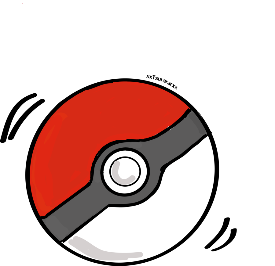 Pokeball By Xxtsuraraxx - Pokeball Drawing Png (900x872)