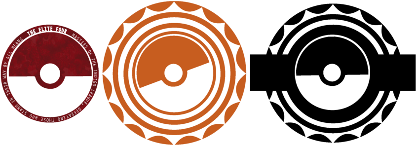 Simplistic Pokeball Icon By Colonelgrandslam - Pokeball Logo Orange (900x345)