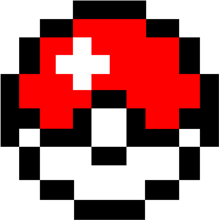 8-bit Pokeball By Nathanmarino - Pokebola Pixel Art (894x894)
