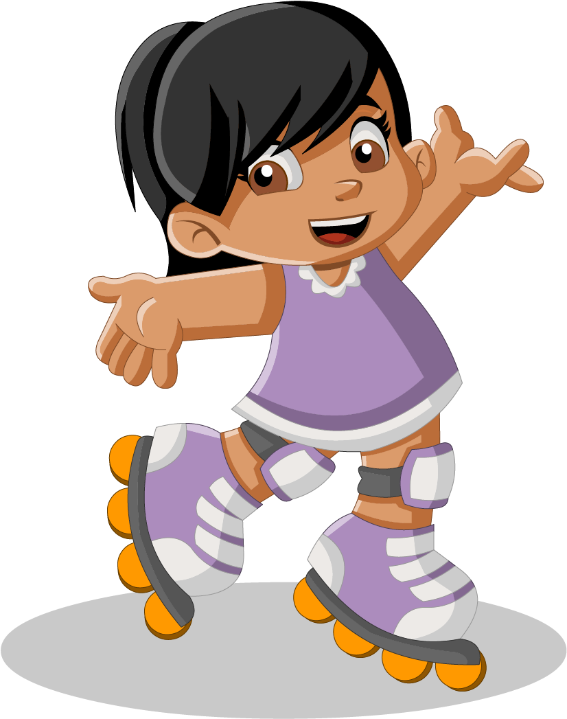 Cartoon Girl Sport - Cartoon (1164x1297)