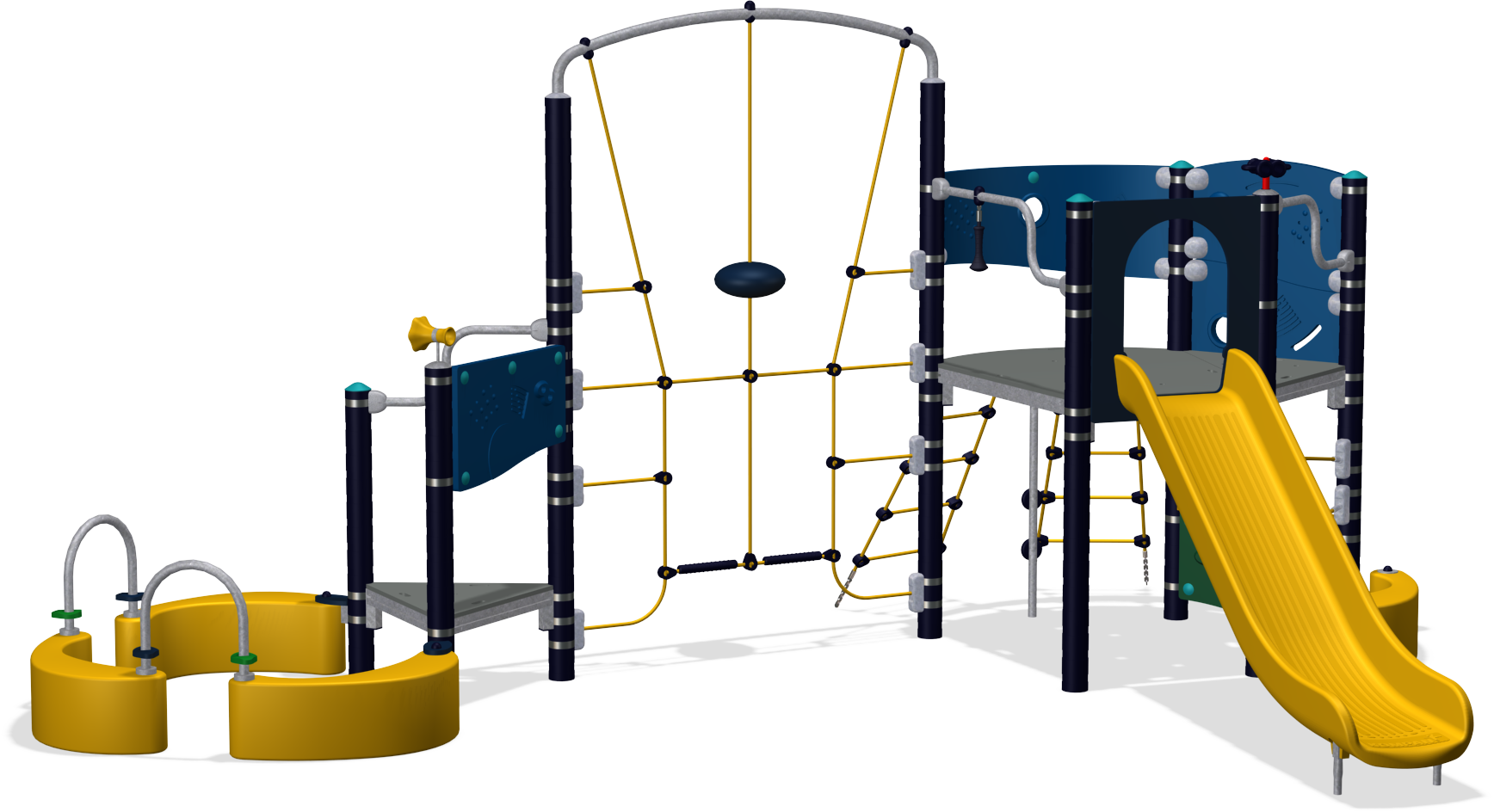 Dark Blue [ Kompan ] - Playground Slide (1736x944)