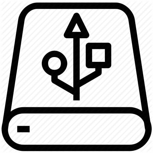 Free Orange External Link Icon - External Hard Drive Icon (512x512)