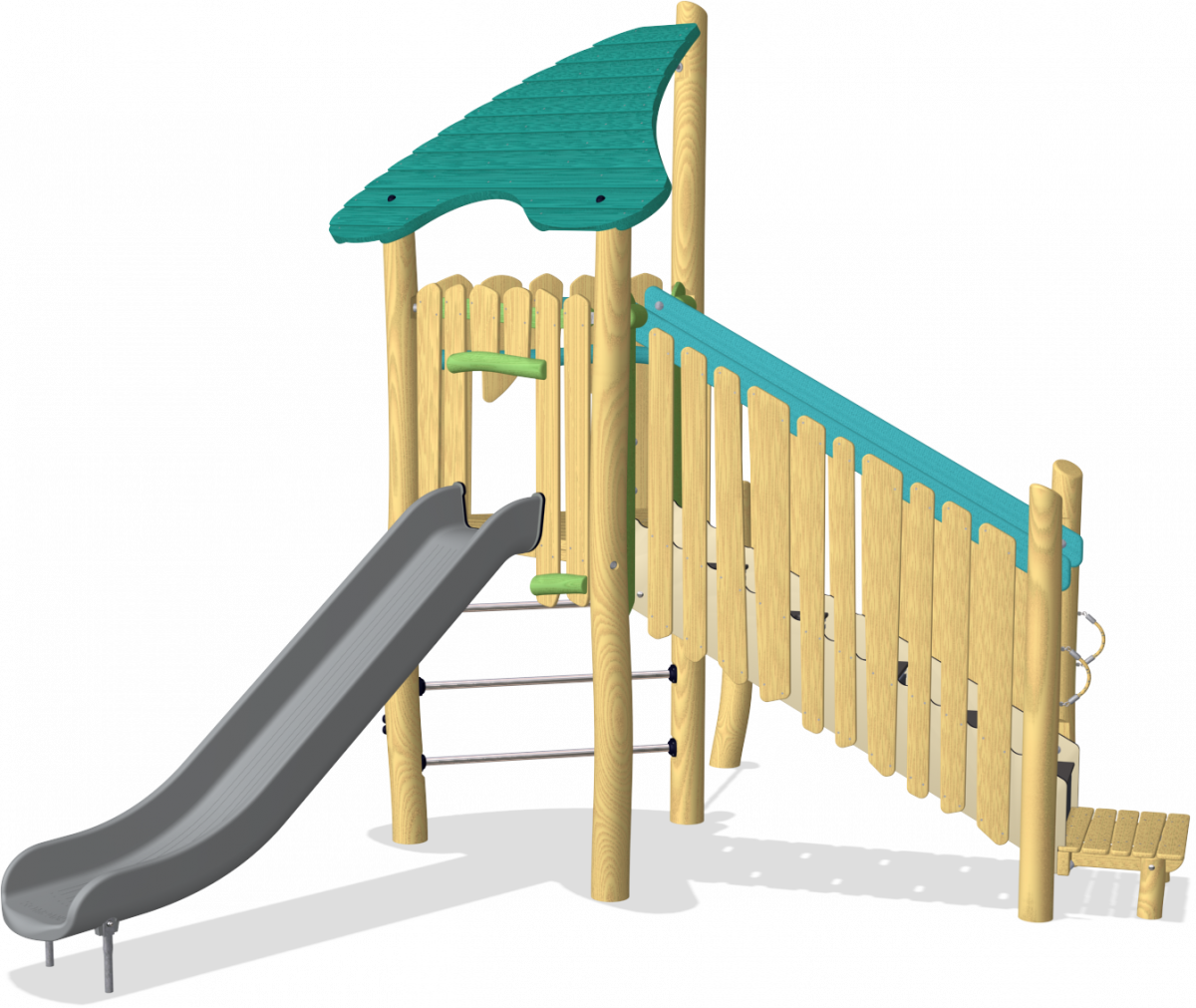 Robinia Wood [ Kompan ] - Playground Slide (1200x1011)