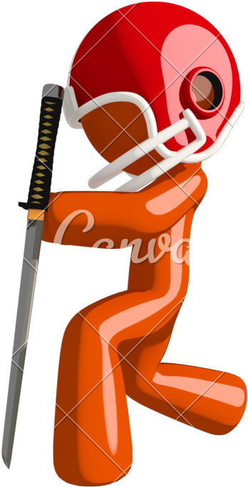Football Player Orange Man - Goalkeeper (464x800)