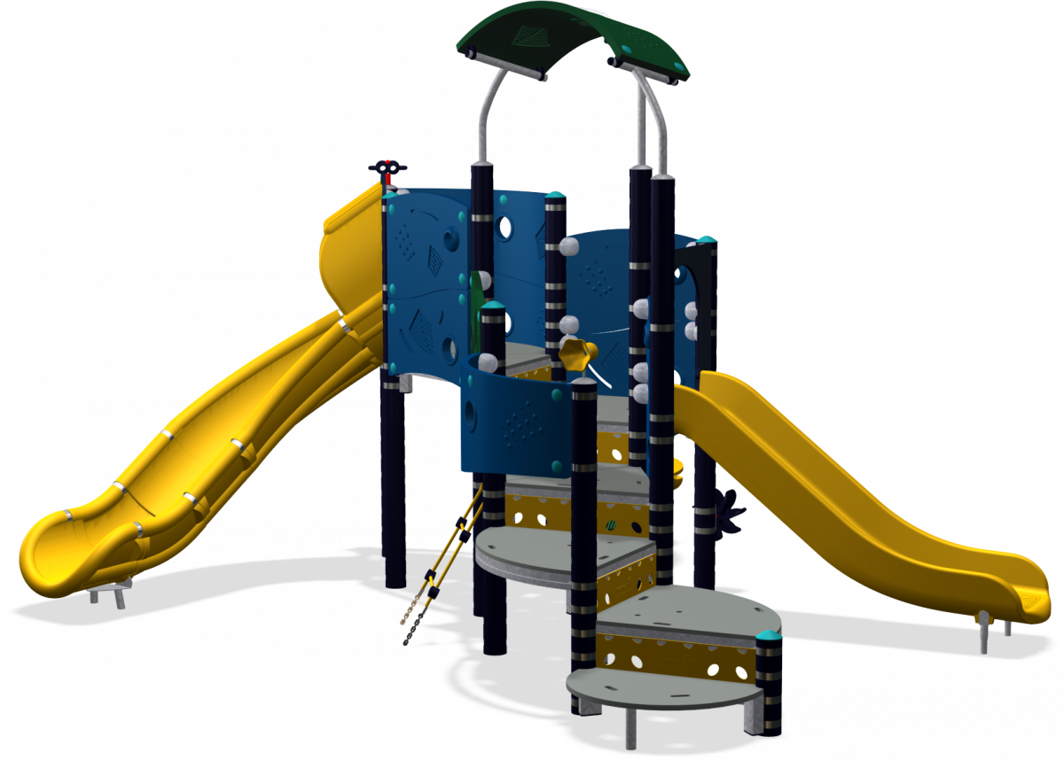 Ele400209 Cad1 Us - Playground Slide (1200x858)